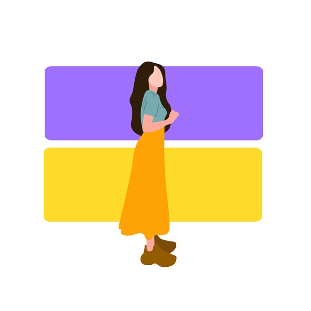 Una mujer hermosa y tímida.