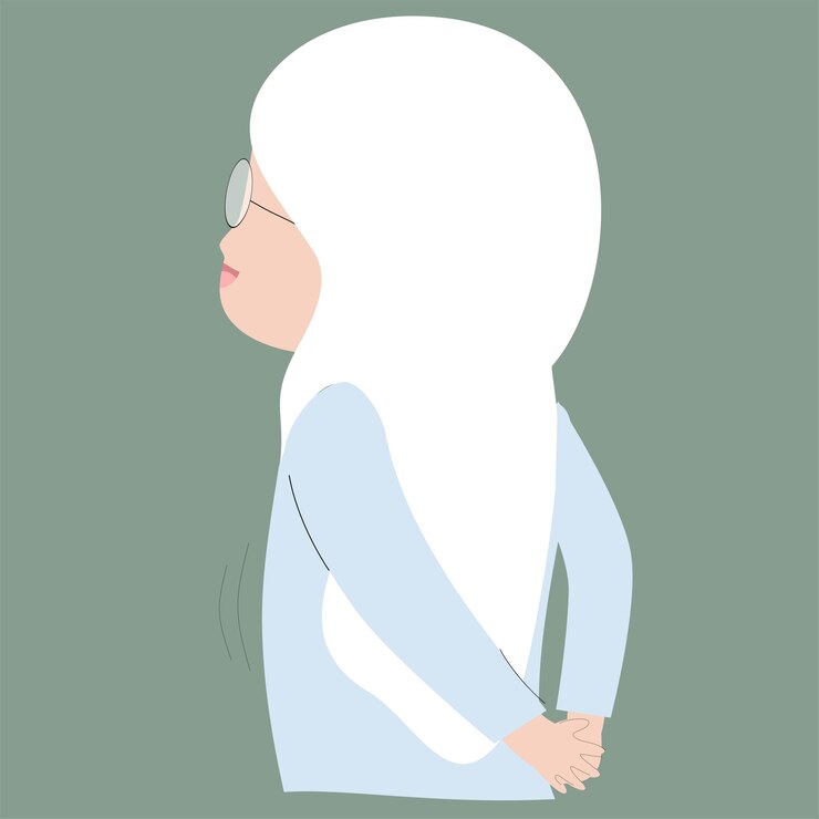 Mujer con hijab y gafas de perfil