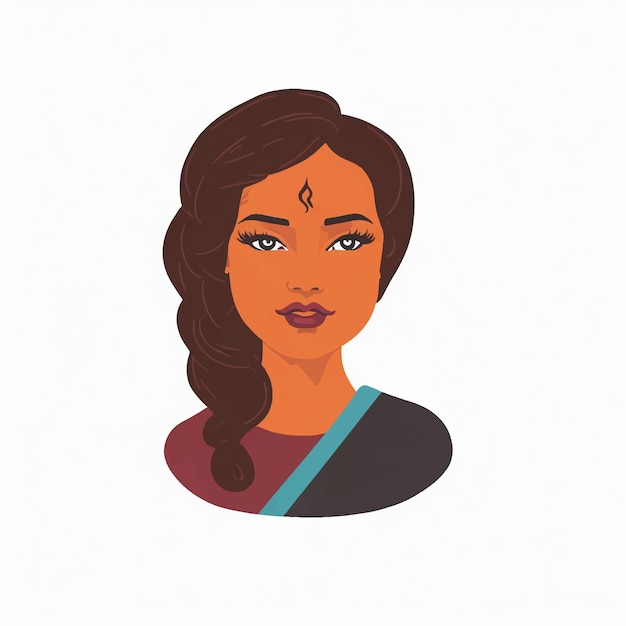 Vector mujer india en sari