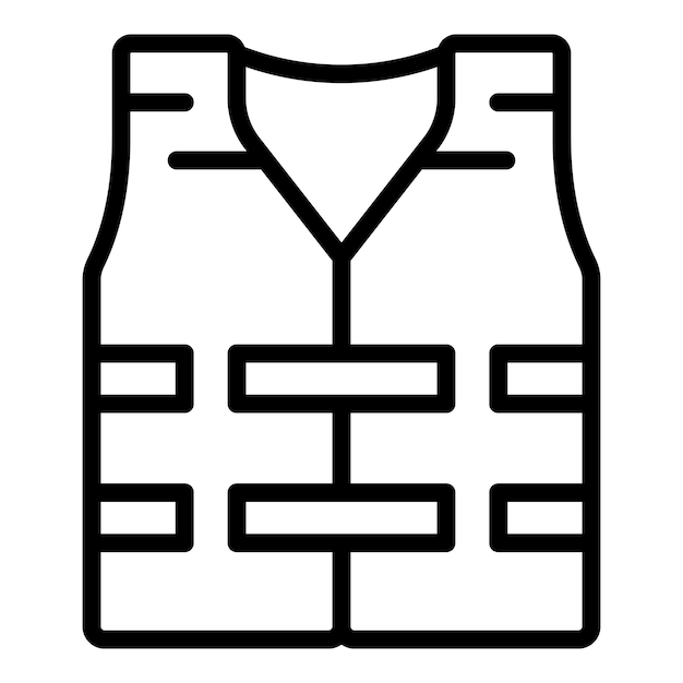Mujer ingeniero de construcción chaleco icono contorno vector mujer trabajadora constructor de industria