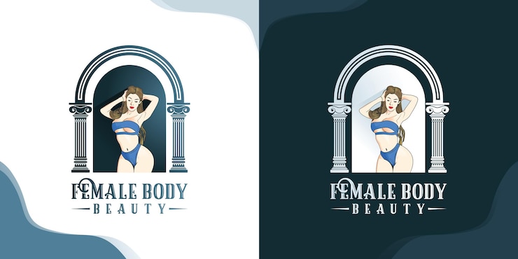 Vector mujer de inspiración de diseño con cuerpo sexy y tarjeta de visita