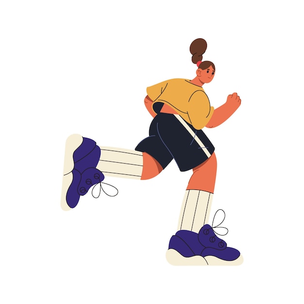 Mujer joven corriendo atleta femenina