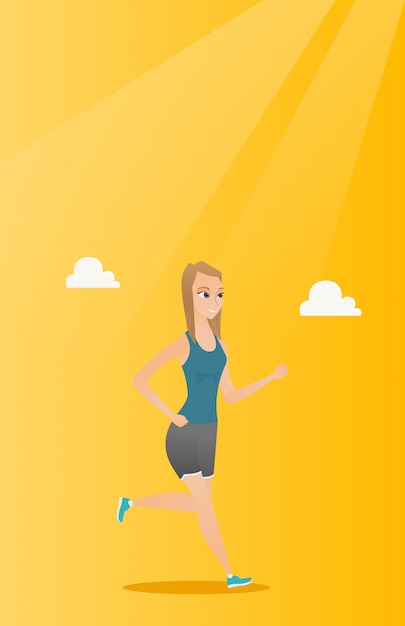 Mujer joven corriendo