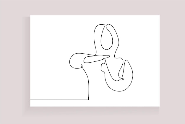 mujer joven haciendo dibujo de línea de señal de tiempo de espera
