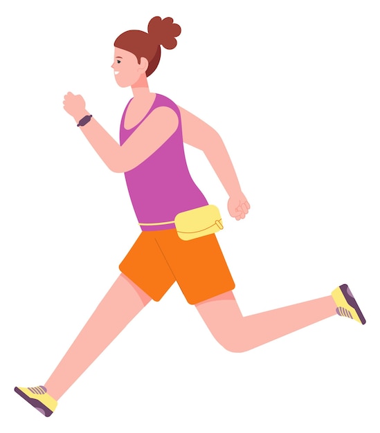 Mujer joven, jogging, corriente, persona, cardio, entrenamiento