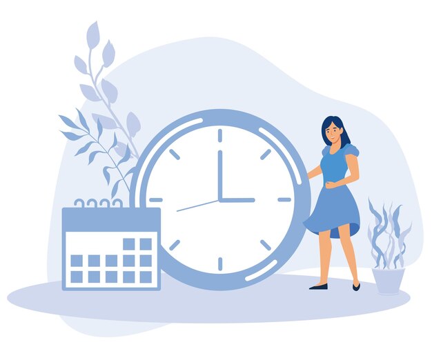 Mujer joven marca la fecha de su período en el calendario en línea