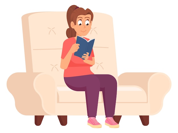 Mujer leyendo un libro de novela personaje amante de la literatura