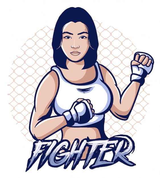 Vector mujer luchadora