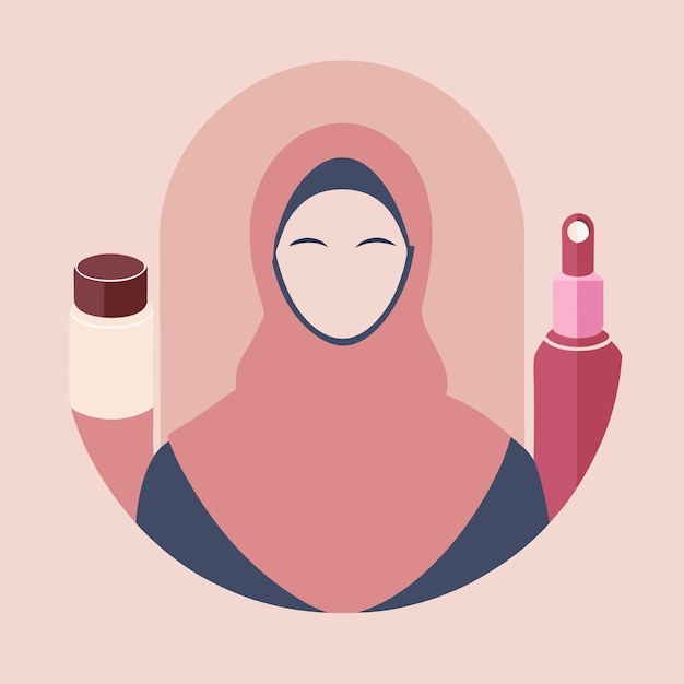 una mujer con una máscara que dice máscara facial