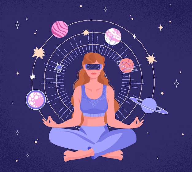 Mujer en metaverso