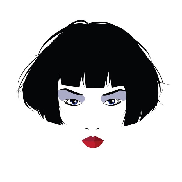 Mujer de moda asiática en estilo pop art.