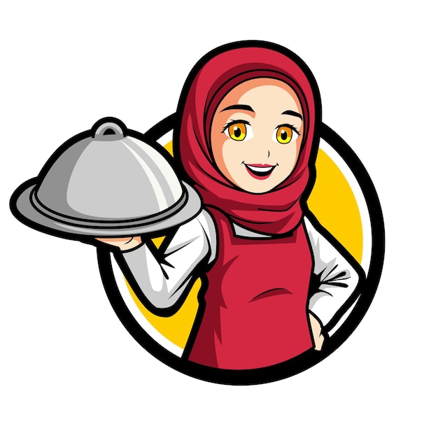 Mujer Musulmana Chef con Hijab