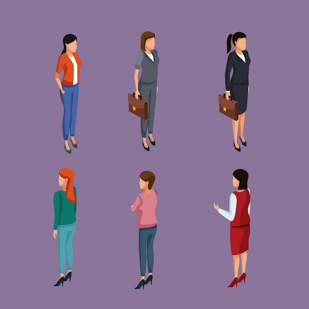 Vector mujer de negocios 3d