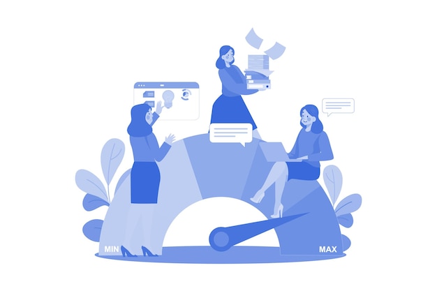 Mujer de negocios con alta productividad
