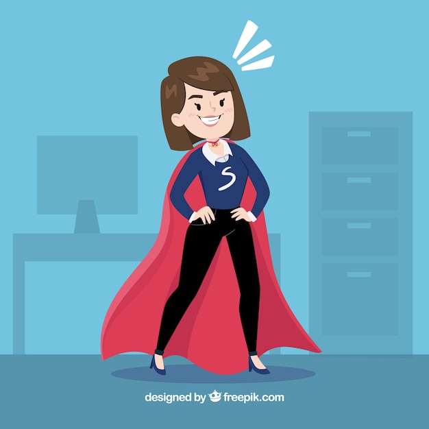 Vector mujer de negocios con capa