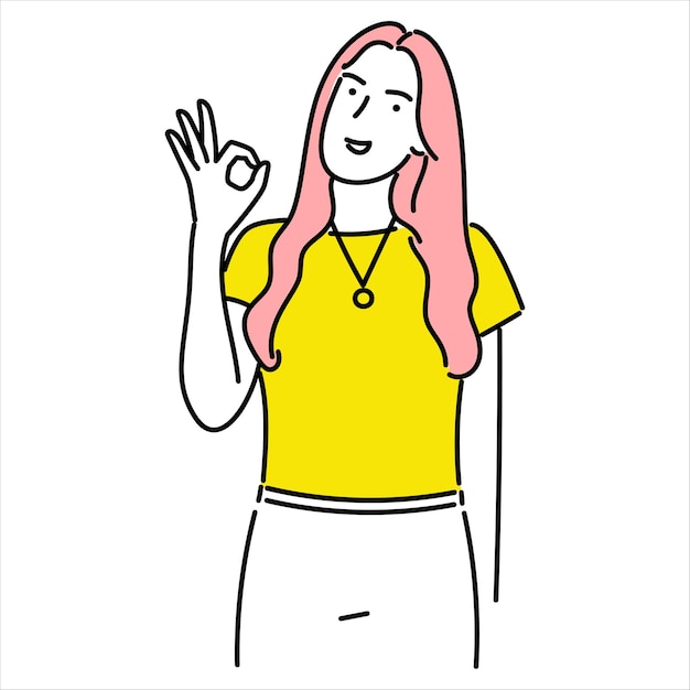 Mujer de negocios mujer de negocios o empleada mujer personal personas ilustración de dibujos animados
