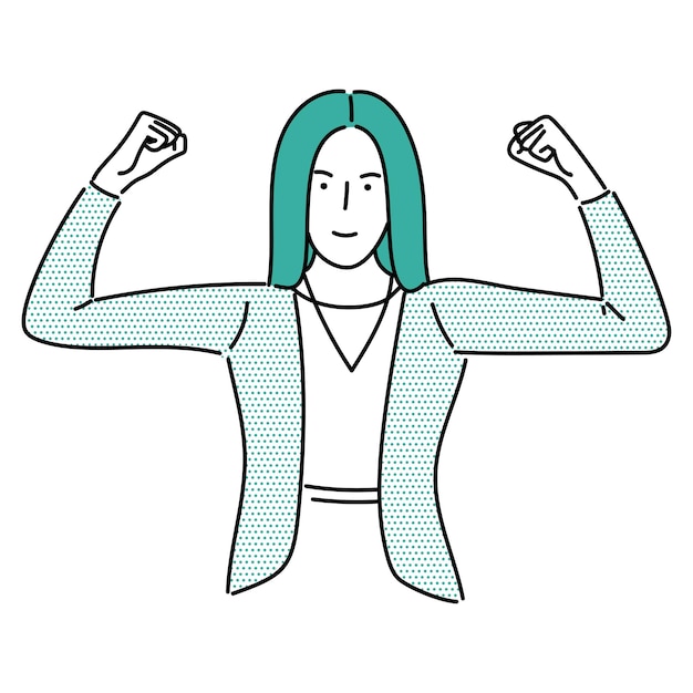 Mujer de negocios mujer de negocios o empleada mujer personal personas ilustración de dibujos animados