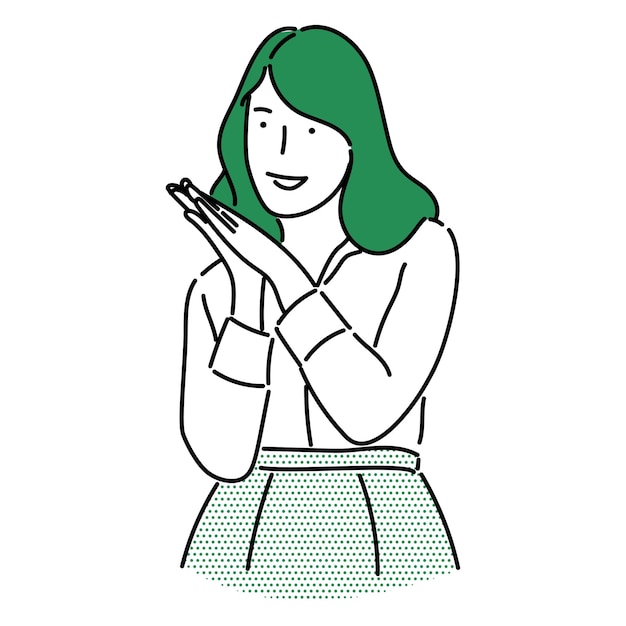 Mujer de negocios mujer de negocios o empleada mujer personal personas ilustración de dibujos animados