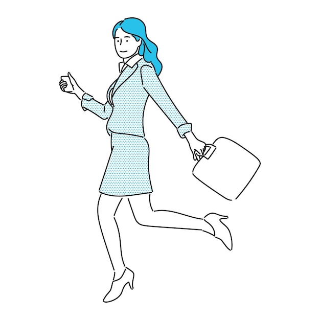 Mujer de negocios mujer de negocios o empleada mujer personal personas ilustración de dibujos animados