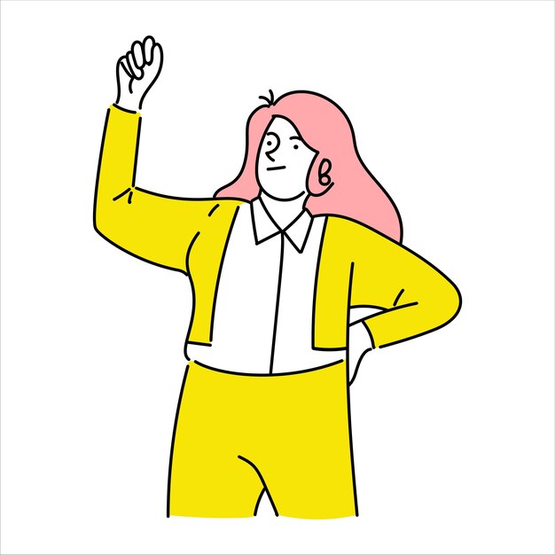 Mujer de negocios mujer de negocios o empleada mujer personal personas ilustración de dibujos animados