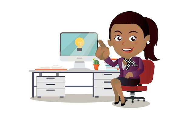 Mujer de negocios obtener ilustración de idea