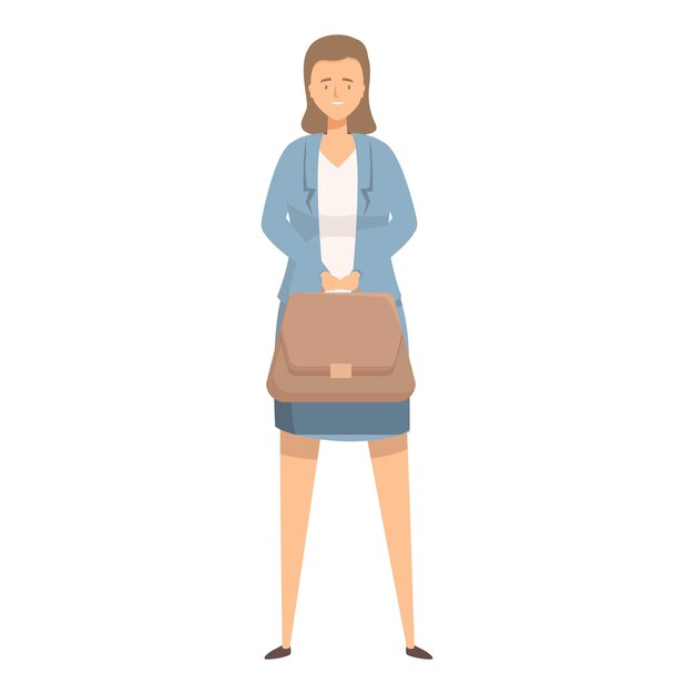 Una mujer de negocios tiene su maletín listo para su día de trabajo