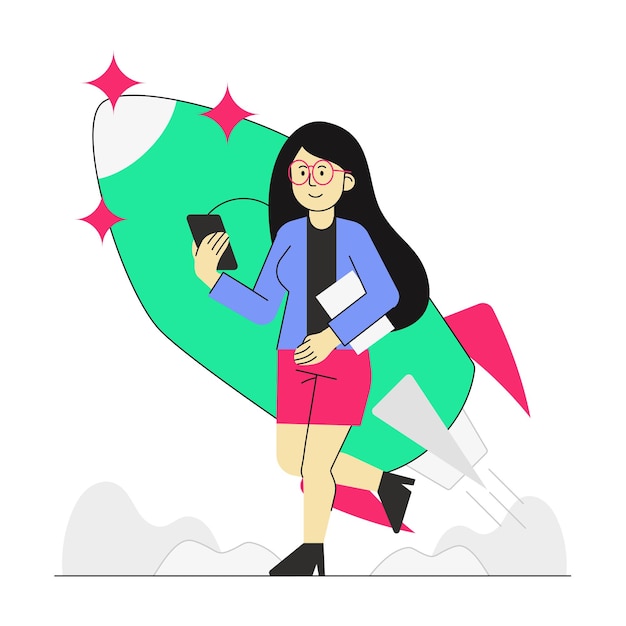 Vector mujer de negocios