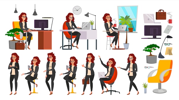 Vector mujer de negocios