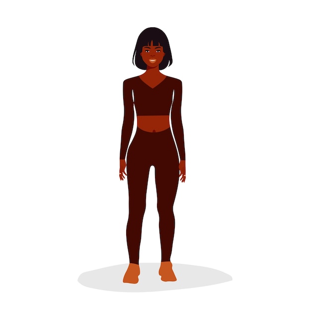 Mujer negra moderna en vector de estilo de arte elegante