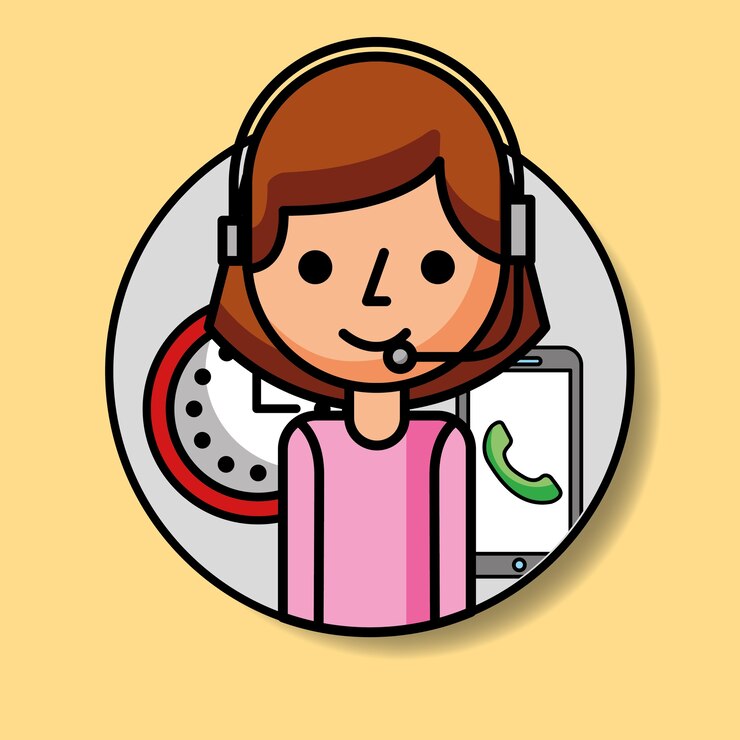 Vector mujer de operador de retrato