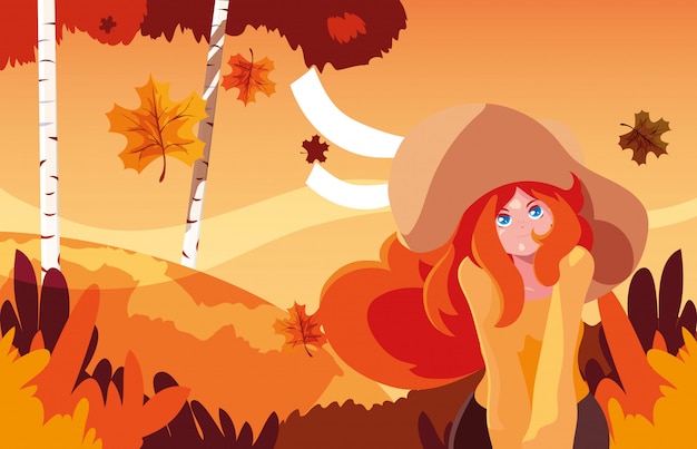 Mujer en otoño