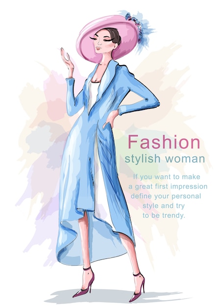 Mujer posando para portada de moda