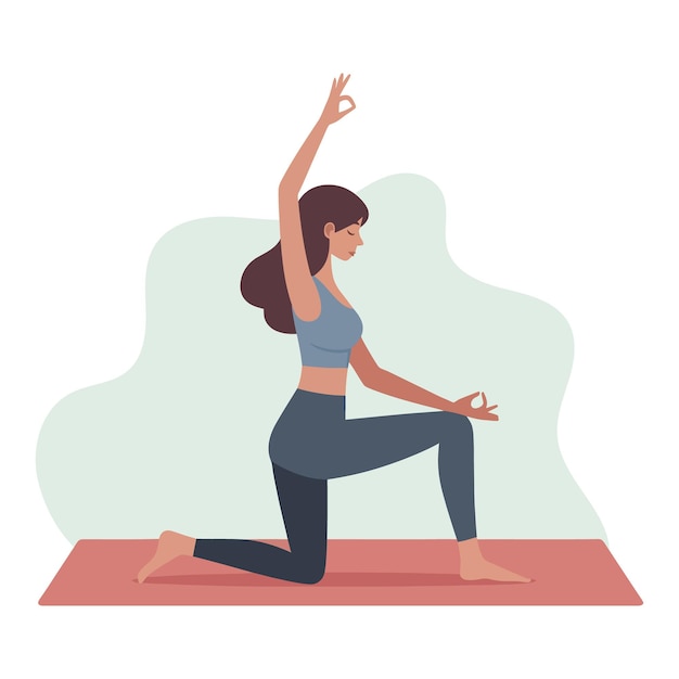 Mujer en pose de yoga