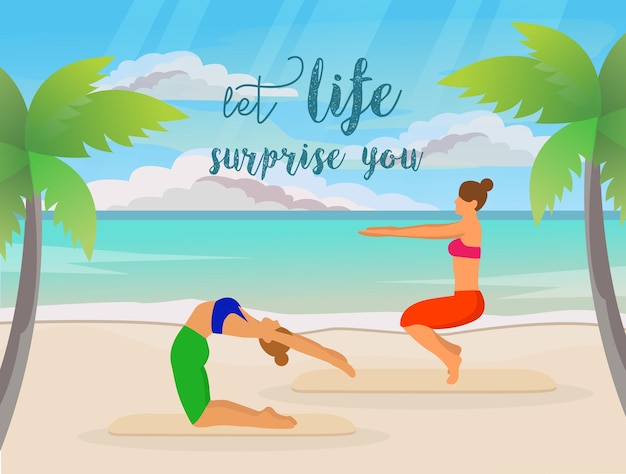 Mujer practica yoga en la naturaleza Meditación y relajación al aire libre Posturas de yoga
