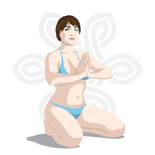 Mujer practicando el yoga