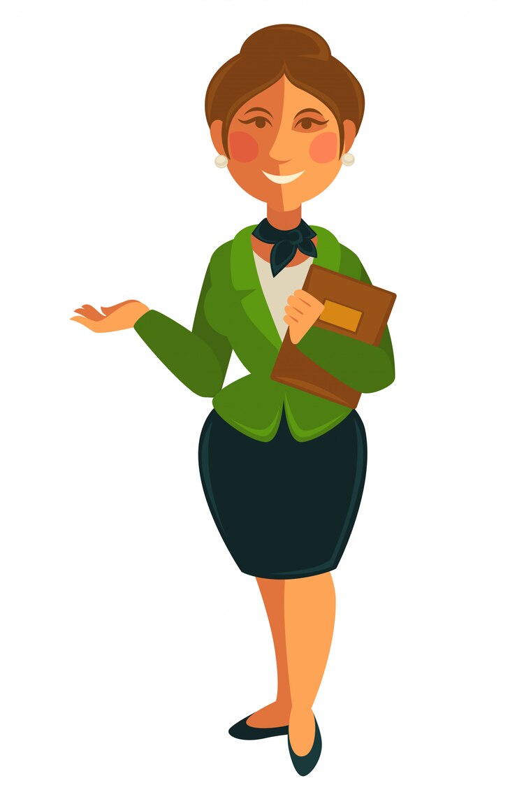 Vector mujer profesora de la escuela universitaria profesión vector plano aislado icono