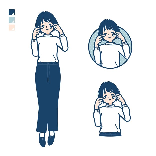 Mujer de punto simple