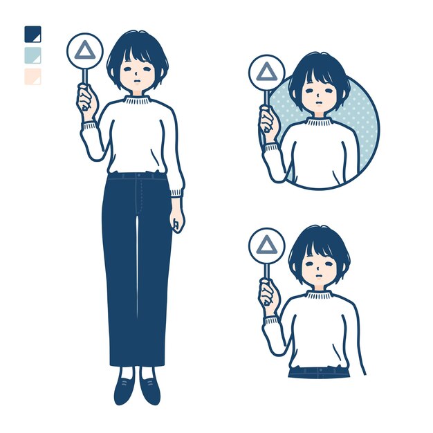 Mujer de punto simpleTrianglepanel