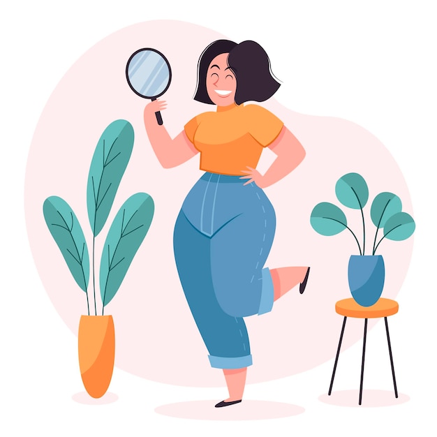 Mujer que tiene alta autoestima