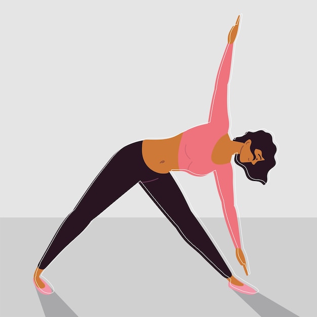 Mujer realizando ejercicios de yoga