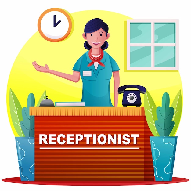 Mujer recepcionista