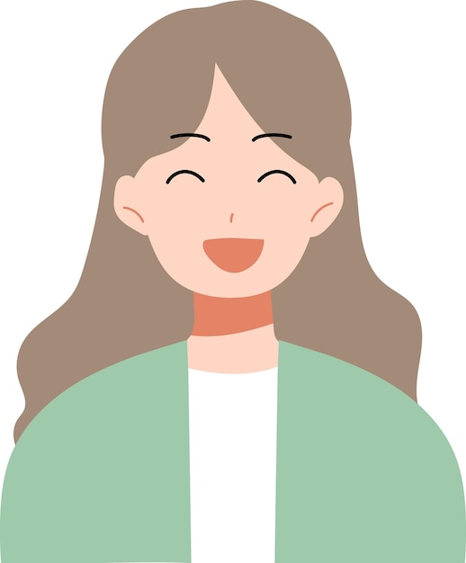 Una mujer con ropa verde sonriendo