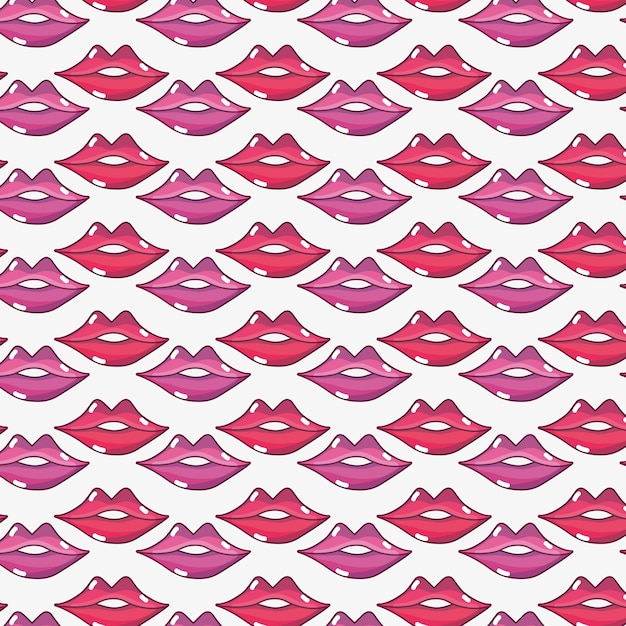 Mujer sexy labios con maquillaje