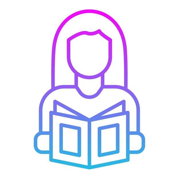 una mujer se sienta frente a un libro que dice que está leyendo
