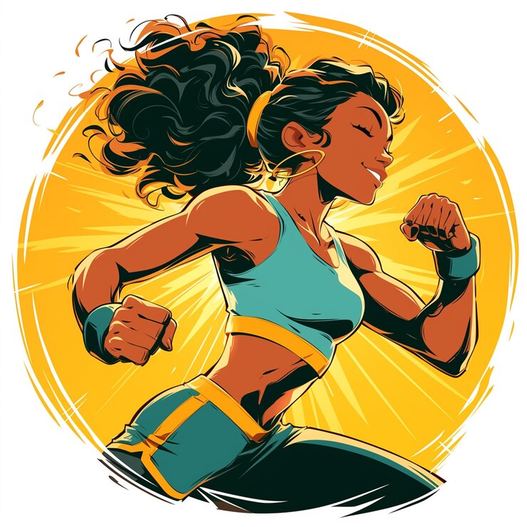 Una mujer de Sierra Leona está corriendo