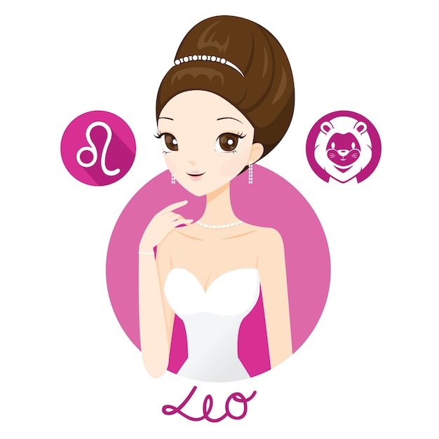 Mujer con signo del zodiaco leo