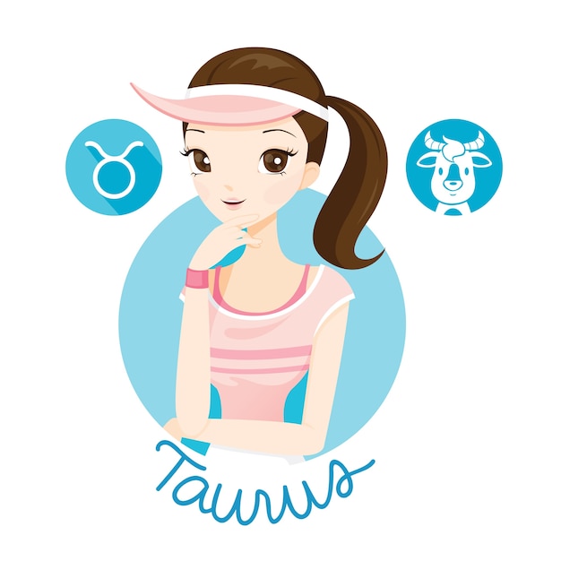 Mujer con signo del zodiaco Tauro