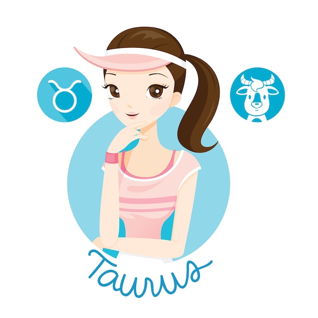 Mujer con signo del zodiaco tauro