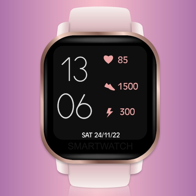 Vector mujer smartwhatch