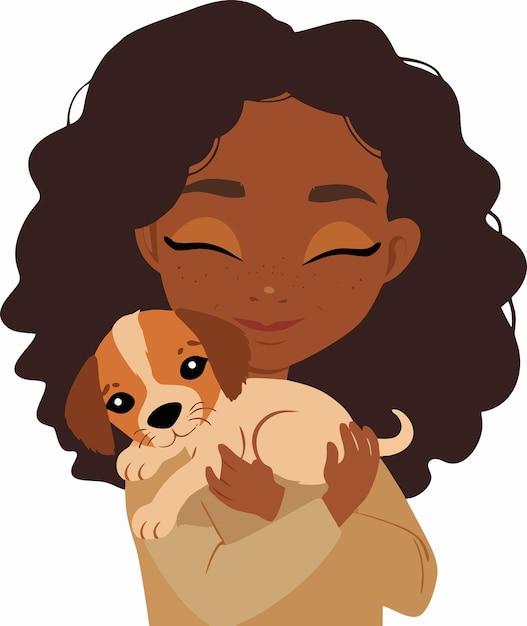 una mujer sosteniendo un cachorro y un perro con las palabras que es